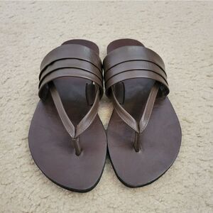 NEW Crown Vintage Brown Leather Thong Sandal Size 7